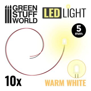 Green Stuff World - Warm White LED Lights - 5mm