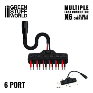 Green Stuff World - Multiple Fast connector (x6) + Jack female connector