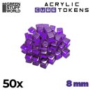 Green Stuff World - Violet Cube tokens 8mm