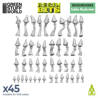 Green Stuff World - 3D printed set - Goblin Mushrooms
