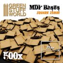 Green Stuff World - MDF Bases - Square 25 mm (Pack x500)