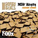 Green Stuff World - MDF Bases - Square 20 mm (Pack x500)