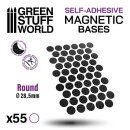 Green Stuff World - Round Magnetic Sheet SELF-ADHESIVE -...