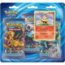 Pokemon TCG - Evolutions 3-Pack Blister Braixen & Black Kyurem Set  (1x Braixen + 1x Black Kyurem) - Englisch