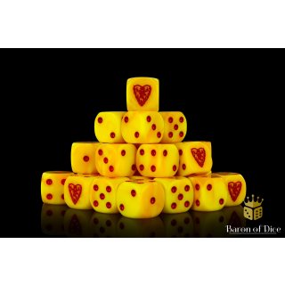 Baron of Dice - Stag on Fire 16mm Round Corner Dice (25)