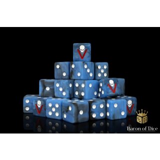 Baron of Dice - Kloned Corps, Bloody 5th 16mm Square Corner Dice (25)