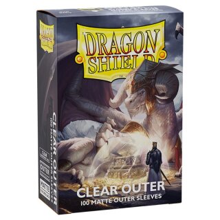 Dragon Shield - Standard Size Outer Sleeves - Matte Clear (100 Sleeves)