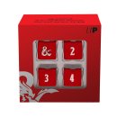 Ultra Pro - Heavy Metal Red and White D6 Dice Set for...