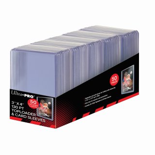 Ultra Pro - 3" X 4" Super Thick 130PT Toploader with Thick Card Sleeves 50ct