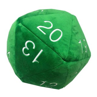 Ultra Pro - Jumbo D20 Novelty Dice Plush in Green with White Numbering