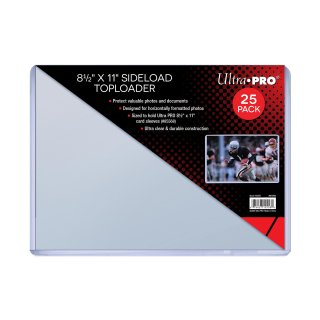 Ultra Pro - 8-1/2" X 11" Side Load Toploader 25ct (sized to fit 8-1/2 x 11 card sleeves)