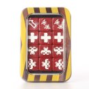 Baron of Dice - Red with White Skirmish Set 16mm Square...
