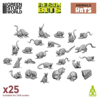 Green Stuff World - 3D printed set - Small Rats