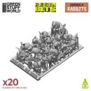 Green Stuff World - 3D printed set - Rabbits