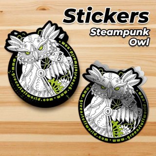 Green Stuff World - GSW Steampunk Owl Sticker