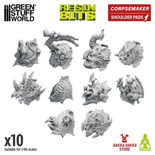 Green Stuff World - DakkaDakka - Corpse Maker - Nurgle Shoulder Pads 01