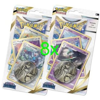 Pokemon TCG - Sword & Shield 12: Silver Tempest Premium Checklane Blister Display (16 Blister) - Englisch
