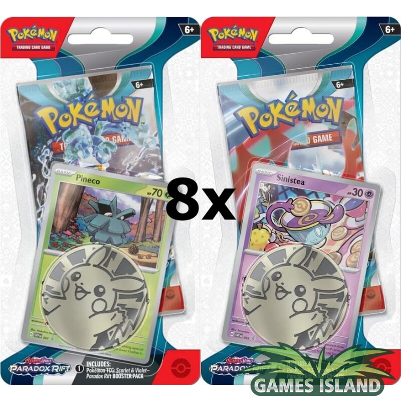 Pokemon scarlet & violet 4: paradox rift checklane blister display (16 blister) english