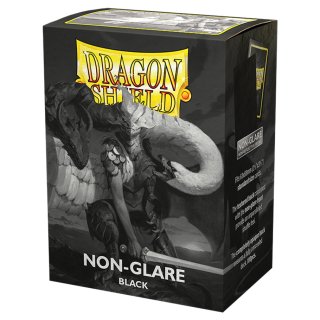 Dragon Shield - Non-Glare Standard Size Sleeves - Matte Black (100 Sleeves)