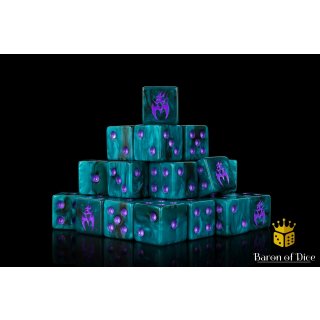 Baron of Dice - Dreaded Ones 16mm Square Corner Dice (25)