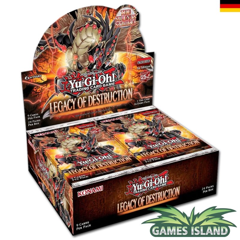 Pokemon yugioh! legacy of destruction booster display deutsch / 1. auflage