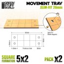 Green Stuff World - MDF Movement Trays - Slimfit Square 20 mm 5x2