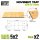 Green Stuff World - MDF Movement Trays - Slimfit Square 25 mm 5x2