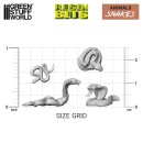 Green Stuff World - 3D printed set - Snakes