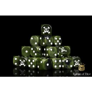 Baron of Dice - Jolly Orc 16mm Square Corner Dice (25)