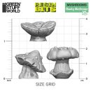 Green Stuff World - 3D printed set - Chunky Mushrooms XL
