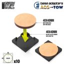 Green Stuff World - Plastic base adapter Round to Square...