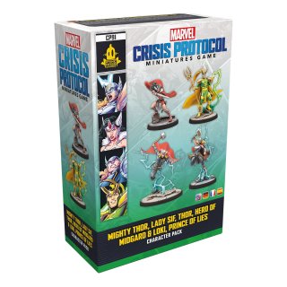 Marvel: Crisis Protocol - Mighty Thor, Lady Sif, Thor, Hero of Midgard & Loki, Prince of Lies - Multilingual