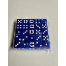 Baron of Dice - Omega (Dark Blue), White 16mm Square...