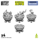 Green Stuff World - 3D printed set - Braziers