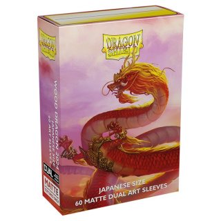 Dragon Shield - Japanese Size Dual Matte Art Sleeves - Wood Dragon 2024 (60 Sleeves)