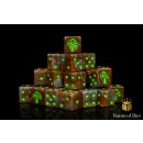 Baron of Dice - Shroom Bright Green 16mm Square Corner...