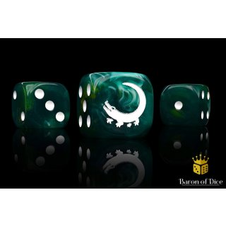 Baron of Dice - Alligator 16mm Round Corner Dice (25)