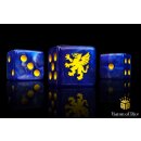 Baron of Dice - Heraldry, Blue 16mm Square Corner Dice (25)