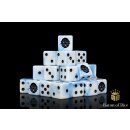 Baron of Dice - Giant, White Ice 16mm Square Corner Dice...