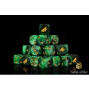 Baron of Dice - Drake, Gold 16mm Round Corner Dice (25)