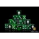 Baron of Dice - Fleur De Lis Green 16mm Square Corner...