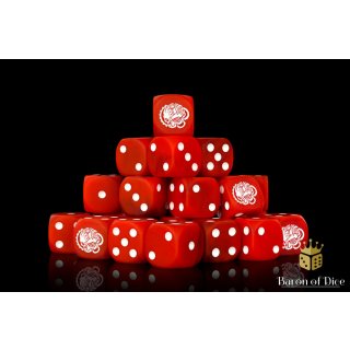 Baron of Dice - Adepticon 2024 Official Dice (Red) 16mm Round Corner Dice (25)