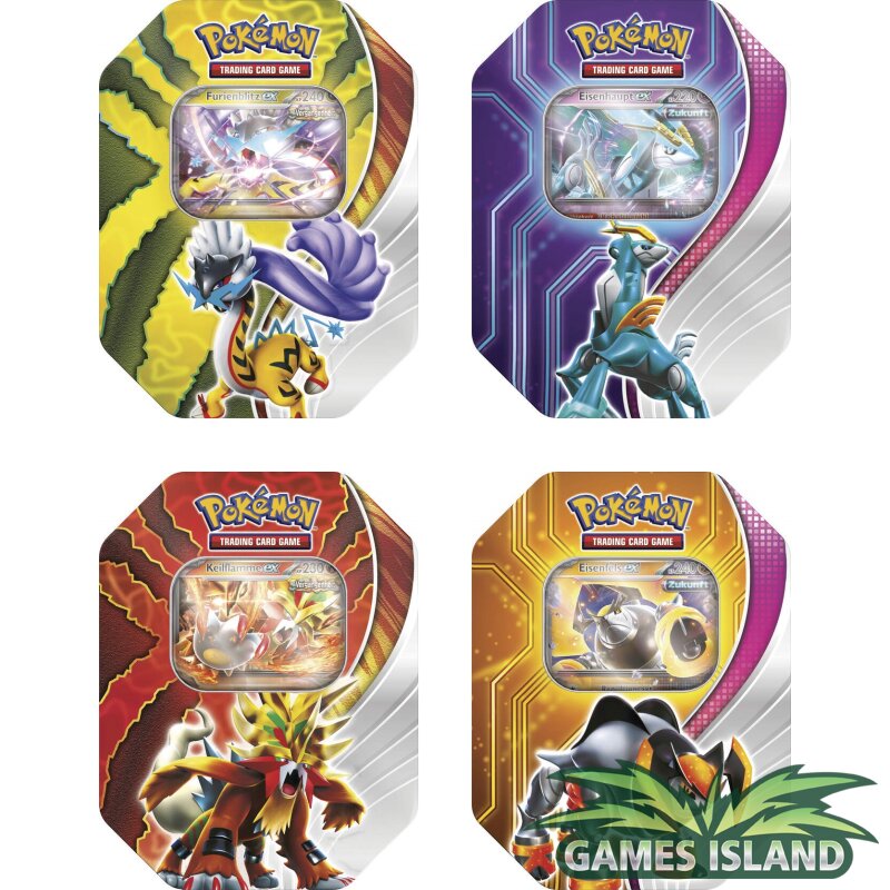 Pokemon paradox schicksale herbst 2024 tins deutsch set (alle 4 tins)