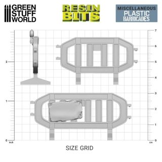 Green Stuff World - 3D printed set - Plastic Barricades