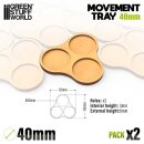 Green Stuff World - MDF Movement Trays 40mm x3 - Skirmish