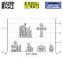 Green Stuff World - 3D printed set - Skull Cult with candles 1:48