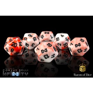 Baron of Dice - Infinity: N4 Bloody Intent - Official Dice Set (6 Dices)