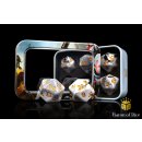 Baron of Dice - Infinity: N4 Marbled w/ Gold - Official Dice Set (6 Dices)