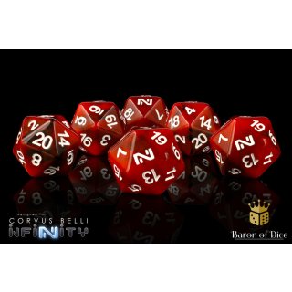 Baron of Dice - Infinity: N4 Thrice Coalition - Official Dice Set (6 Dices)