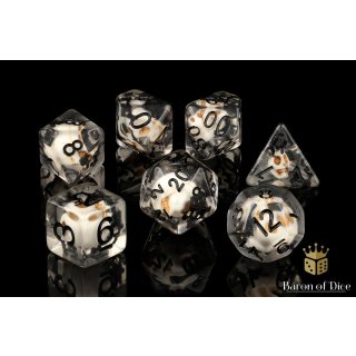 Baron of Dice - Bones & Bats RPG Dice Set (7 Pieces)